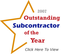 Outstanding subcontractor of the year